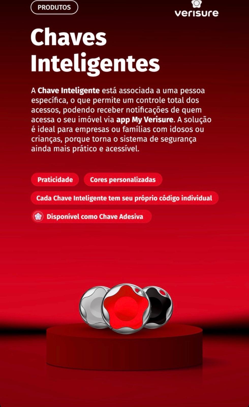 Apresentação do produto Verisure: Chaves inteligentes