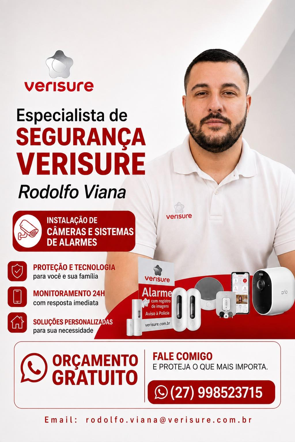 Rodolfo Viana, profissional credenciado à Verisure