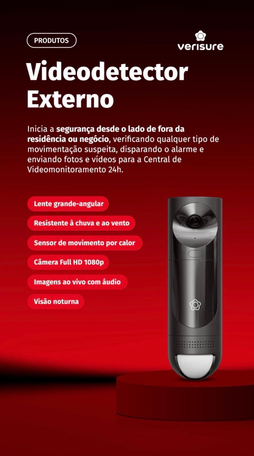 Apresentação do produto Verisure: Videodetector externo